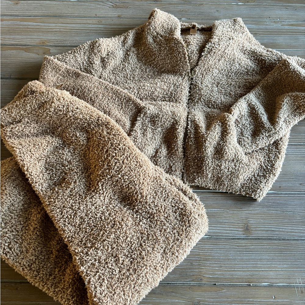 SKIMS teddy knit matching hoodie and pants